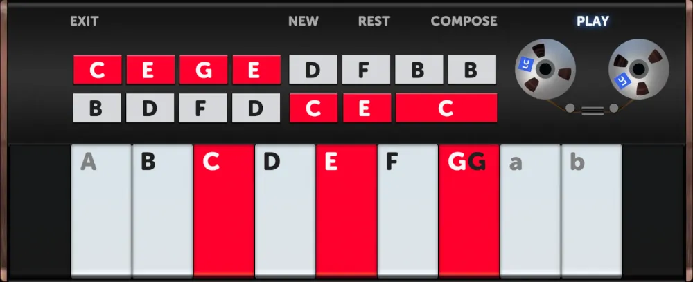 Color Coded Piano Keys showing Note Names